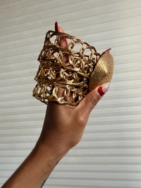 Vintage Handmade Greece Gold Woven Statement Belt main image 14